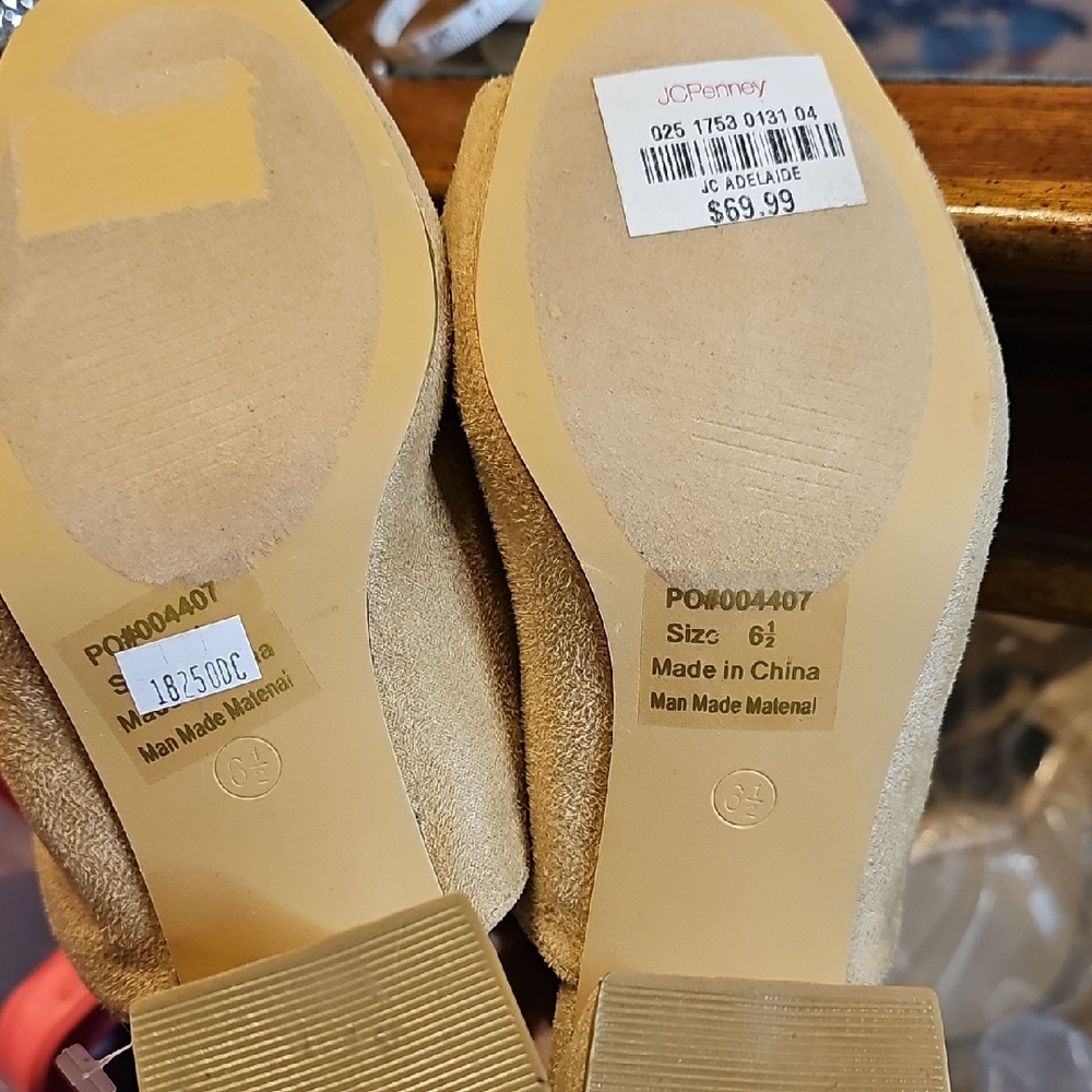 Journee Collection Tan Suede Mules - Picture 8 of 8